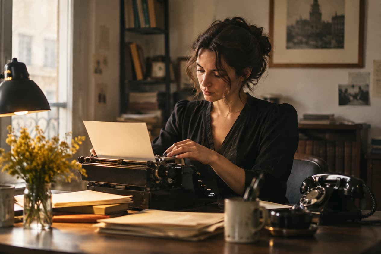 Bureau avec une feuille blanche et un téléphone