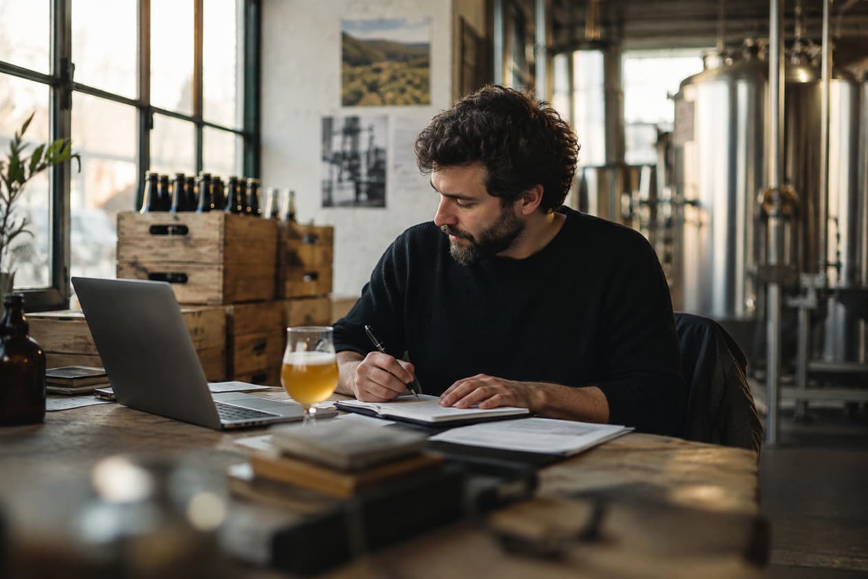 Coin bureau d’une brasserie artisanale
