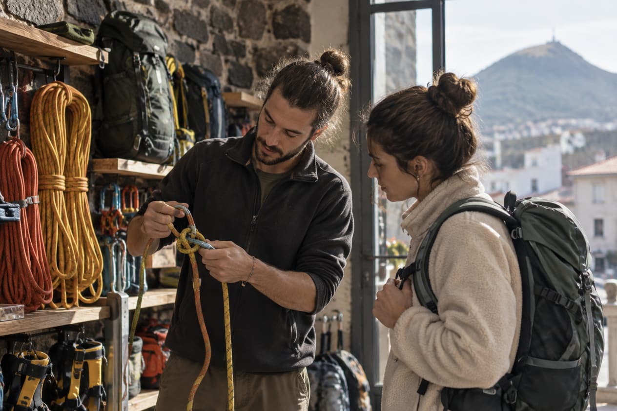 Boutique d’équipement d’extérieur à Clermont-Ferrand, sacs et cordes